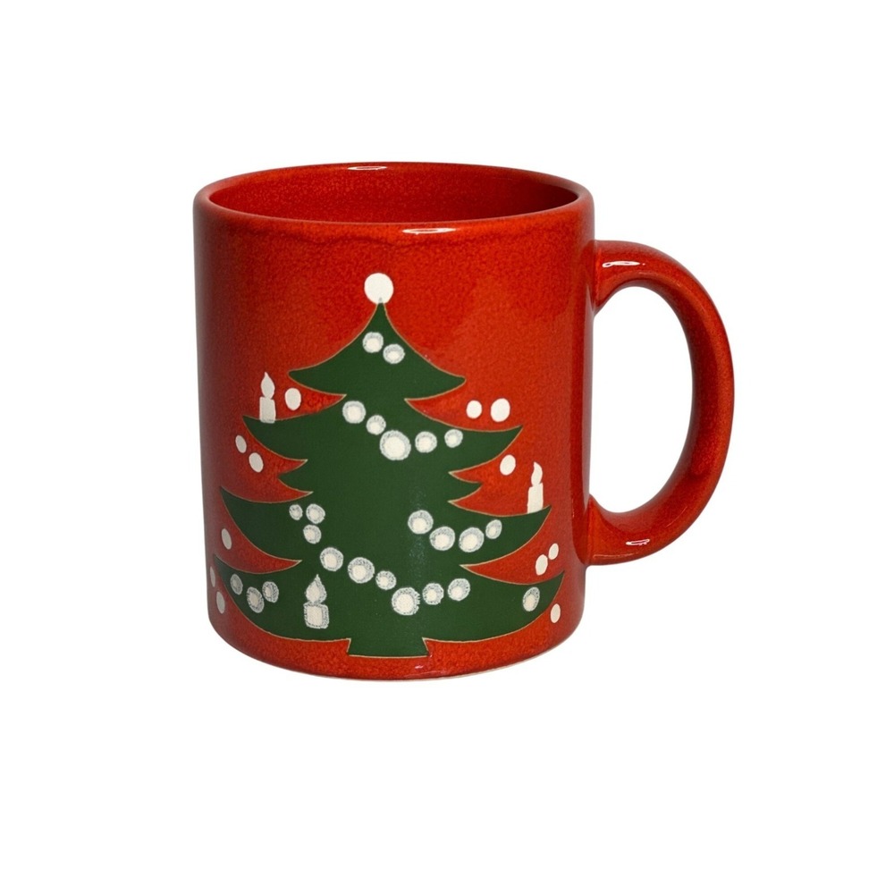 VTG Waechtersbach Red Christmas Mug | West Germany Holiday Coffee Cup 80's MCM